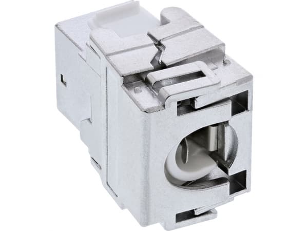 InLine 76202D, Flad, Sølv, RJ-45, LSA, Hunstik, Hunstik, Hunstik