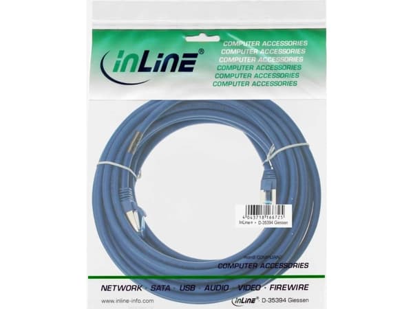 InLine 76820B, 20 m, Cat6a, S/FTP (S-STP), RJ-45, RJ-45, RJ-45