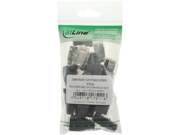 InLine 74510A, Grå, Plast, 10 styck