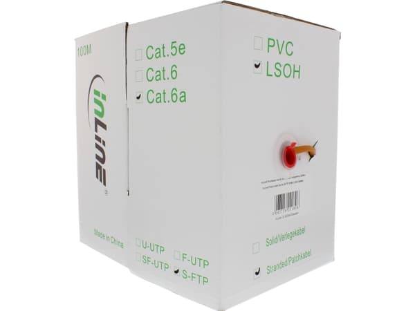 InLine 76899O, 100 m, Cat6a, S/FTP (S-STP)