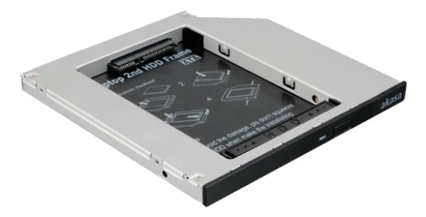 Akasa N.stor AK-OA2SSA-03 - Adapter för lagringsfack - 5,25 tum slimline till 2,5 tum X 1/8 H