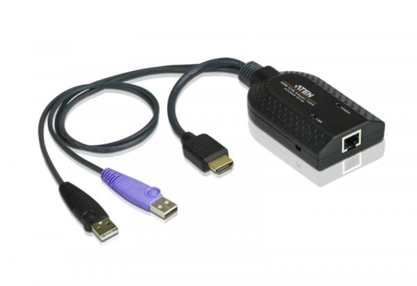 ATEN KA7168, USB, HDMI, svart, plast, 104 g, 1 x RJ-45, 2 x USB A, 1 x HDMI