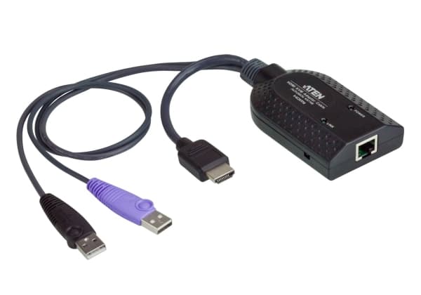 ATEN KA7168, USB, HDMI, svart, plast, 104 g, 1 x RJ-45, 2 x USB A, 1 x HDMI