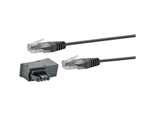 Schwaiger TAE/DSL Adapter With Modem Cable - Kabelsats för telefon - 3 m