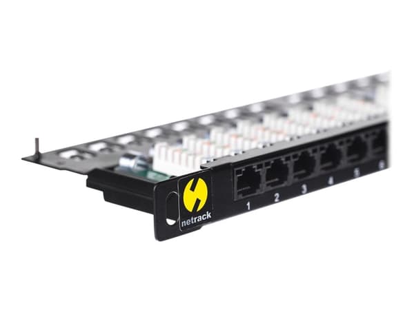Netrack - Koblingspanel - rackmonterbar - CAT 6 - UTP - RJ-45 X 24 - 0.5U - 19"