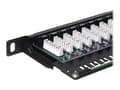 Miniatyrbilde 1 av 5: Netrack - Koblingspanel - rackmonterbar - CAT 6 - UTP - RJ-45 X 24 - 0.5U - 19"