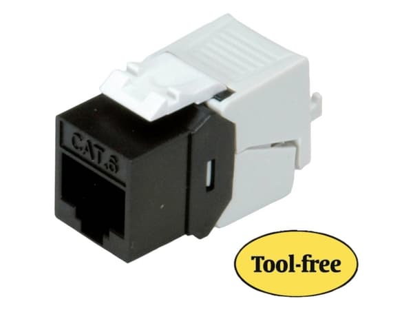 ROLINE Keystone Jack SLIM, Sort, RJ-45