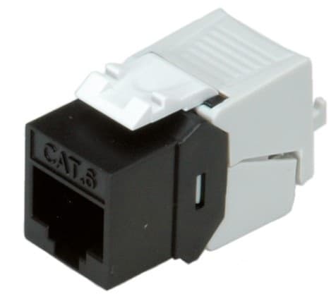 ROLINE Keystone Jack SLIM, Sort, RJ-45