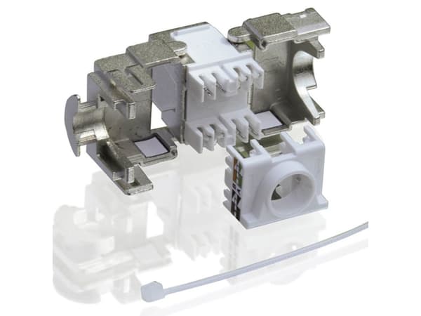 Value Cat.6a Keystone, RJ-45, shielded, toolless silver, Silver