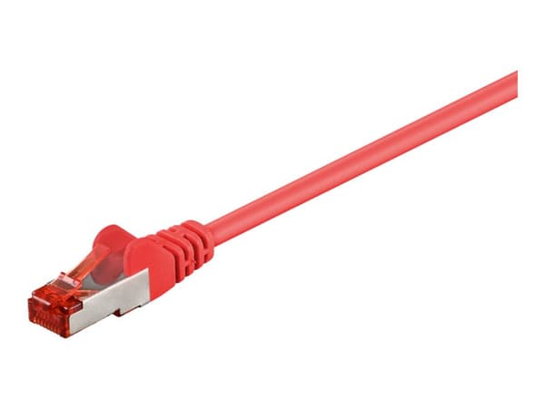 goobay - Nettverkskabel - RJ-45 (hann) til RJ-45 (hann) - 50 cm - SFTP, PiMF - CAT 6 - formstøpt, uten hindringer - rød