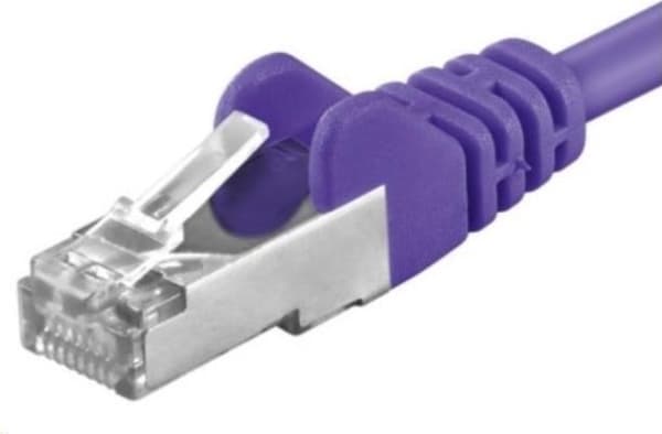 PremiumCord PREMIUMCORD Patchkabel CAT6a S-FTP, RJ45-RJ45, AWG 26/7 0,25m lila