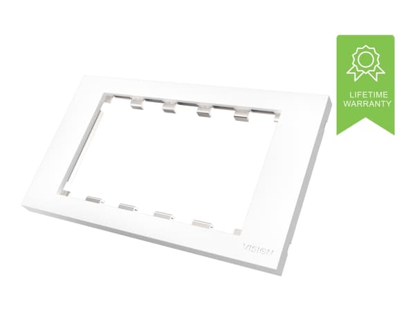 VISION TechConnect 3 2-Gang UK Surround - Skjermplate - hvit - 2 sett