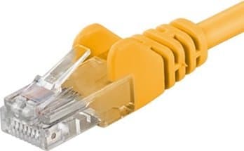 PremiumCord Patch kabel UTP Cat5e 50cm zluta, 0,5 m, Cat5e, U/UTP (UTP), RJ-45, RJ-45, Gul