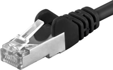 PremiumCord - Patch-kabel - RJ-45 (hane) till RJ-45 (hane) - 1.5 m - SFTP, PiMF - CAT 6a - formpressad, hakfri - Pantone-svart