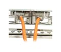 Pikkukuva 4 / 5: Keystone,moduuliräkki, 19" patch-paneeli 24xTP-moduulille, 1U(t 96mm) 45deg kulma ulostulo, vaaleanharmaa, Synergy 21,