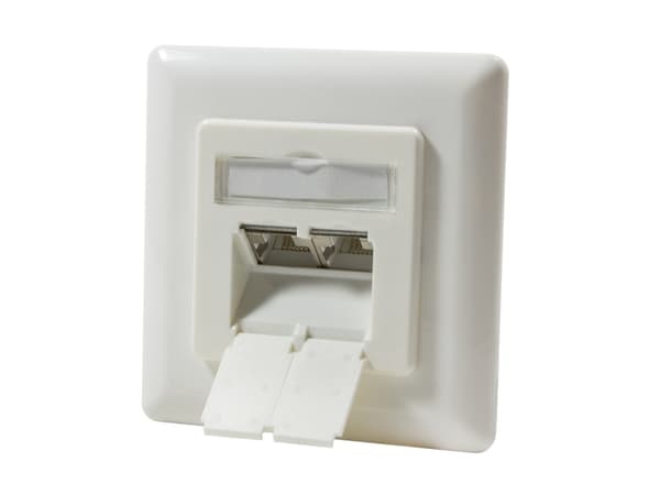 LogiLink NP0023, RJ-45, STP, Metallinen, Valkoinen, ISO/IEC 11801, TIA/EIA 568B.2-1, 80 mm, 80 mm