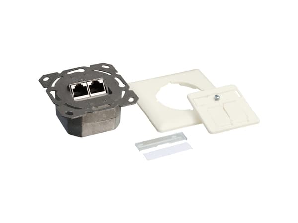LogiLink NP0023, RJ-45, STP, Metallinen, Valkoinen, ISO/IEC 11801, TIA/EIA 568B.2-1, 80 mm, 80 mm Metallinen, Valkoinen