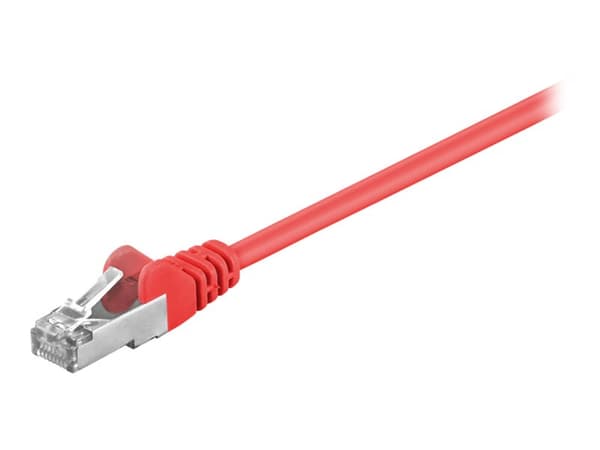 goobay - Patchkabel - RJ-45 (han) til RJ-45 (han) - 2 m - SF/UTP - CAT 5e - formet, knastfri - rød