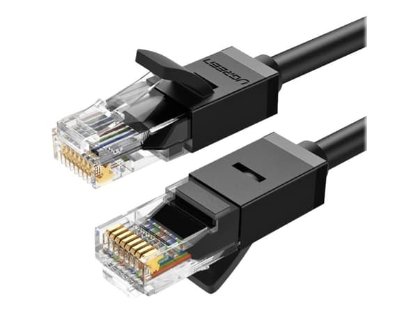 Ugreen NW102 - Nätverkskabel - RJ-45 (hane) till RJ-45 (hane) - 5 m - UTP - CAT 6 - rund, tvinnad - svart