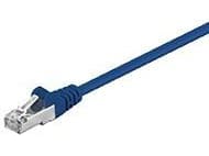 goobay - Nettverkskabel - RJ-45 (hann) til RJ-45 (hann) - 5 m - SF/UTP - CAT 5e - formstøpt - blå