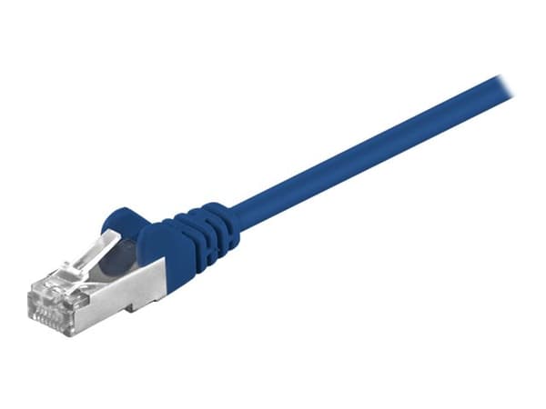 goobay - Nettverkskabel - RJ-45 (hann) til RJ-45 (hann) - 5 m - SF/UTP - CAT 5e - formstøpt - blå
