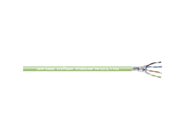 LAPP 2170930-100 Strømkabel CAT 6A S/FTP 4 x 2 x 0.25 mm² Grøn 100 m
