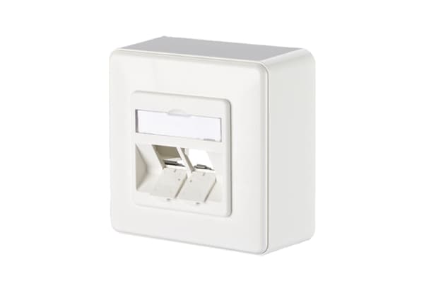 METZ CONNECT - Blank wallplate - 2 modules - kritvit, RAL 9010
