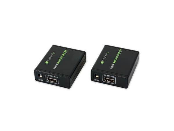 Techly IDATA EXT-E70, 1920 x 1080 piksler, AV-sender og -mottaker, 60 m, 3D, Sort, HDCP