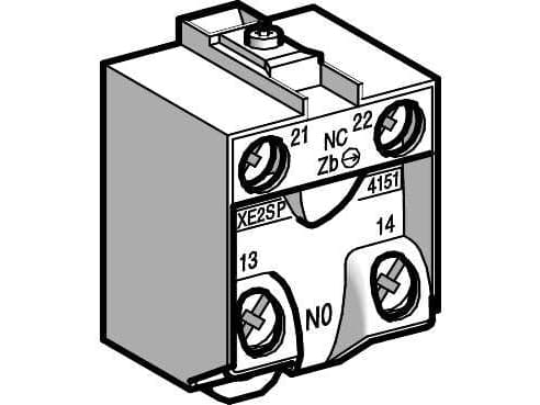 Schneider Electric Auxiliary contact 1Z 1R snap action for 1 or 2-step XPE foot switch (XE2SP4151)