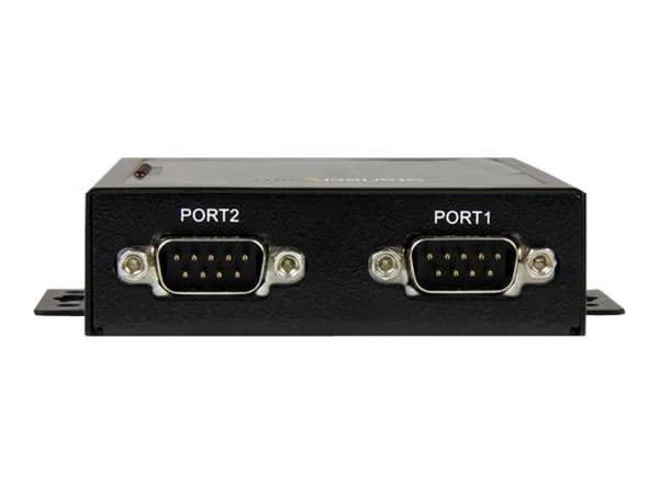 StarTech.com 2-ports seriell-til-IP Ethernet-enhetsserver - RS232 - Enhetsserver - 2 porter - 10 Mb LAN, 100 Mb LAN, RS-232 - AC 120/230 V / DC 9 inn