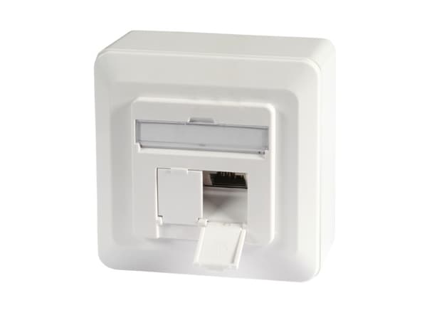 EFB Elektronik ET-25133AV5-R, 2 x RJ-45, 6a, Vit Vit