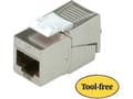 Miniatyrbilde 5 av 5: ROLINE Cat.6/Class E Keystone Jack, RJ-45, shielded, SLIM, toolless silver, Sølv