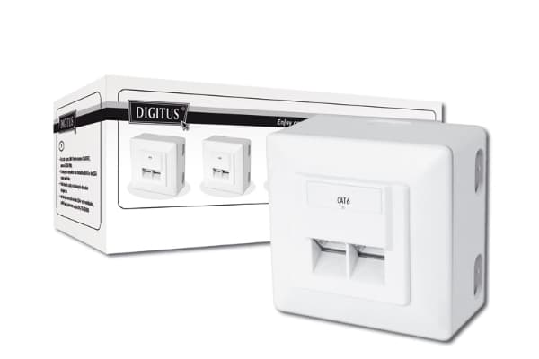 Digitus CAT 6, Cl. E, RJ-45, Valkoinen, Kiina