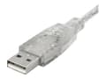 Miniatyrbild 3 av 5: StarTech.com 10 ft Transparent USB 2.0 Cable - A to B - USB cable - USB (M) to USB Type B (M) - 10 ft - transparent - USBFAB10T - USB-kabel - USB (ha