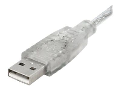 StarTech.com 10 ft Transparent USB 2.0 Cable - A to B - USB cable - USB (M) to USB Type B (M) - 10 ft - transparent - USBFAB10T - USB-kabel - USB (ha