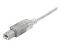 Miniatyrbild 5 av 5: StarTech.com 10 ft Transparent USB 2.0 Cable - A to B - USB cable - USB (M) to USB Type B (M) - 10 ft - transparent - USBFAB10T - USB-kabel - USB (ha