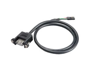 Akasa AK-CBUB06-60BK - USB-intern till extern kabel - 4 stifts USB 2.0-rubrik (hona) till USB (hona) - 60 cm - svart