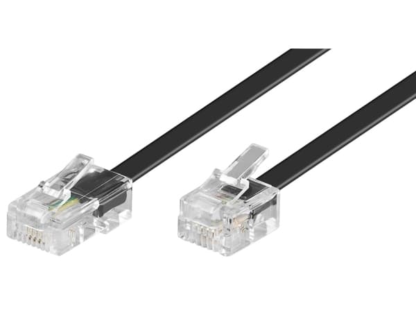 Goobay 68530, 3 m, RJ-45, RJ-11/RJ-14, Sort, Hankjønn, Hankjønn