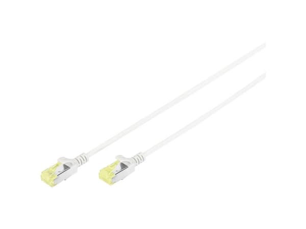 DIGITUS Slim - Liitäntäkaapeli - RJ-45 (han) til RJ-45 (han) - 5 m - UTP - CAT 6a - halogenfri, formet, knastfri - grå