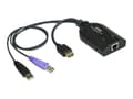 Miniatyrbild 2 av 5: ATEN KA7168 - Adapter för tangentbord/video/mus (KVM) - USB, HDMI (hane) till RJ-45 (hona)