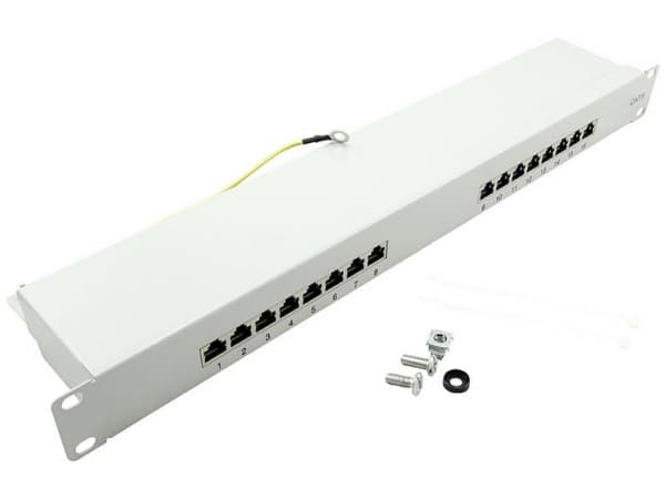 LogiLink NP0056, Grå, Metall, Stativmontering, 1U, RoHS, ISO/IEC 11801, TIA/EIA 568C.2