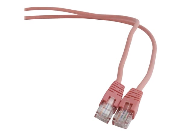 Gembird - Liitäntäkaapeli - RJ-45 (uros) RJ-45 (uros) - 50 cm - UTP - CAT 5e - muotoiltu - vaaleanpunainen