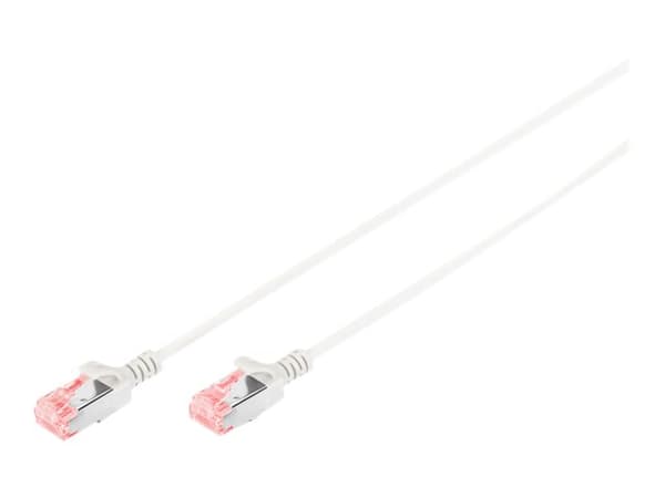 DIGITUS Slim - Koblingskabel - RJ-45 (hann) til RJ-45 (hann) - 10 m - U/FTP - CAT 6 - halogenfri, formstøpt, uten hindringer - grå
