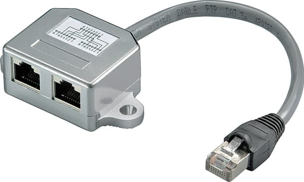 Goobay 68909, 0,15 m, Cat5, F/FTP (FFTP), RJ-45, 2 x RJ-45, Grå