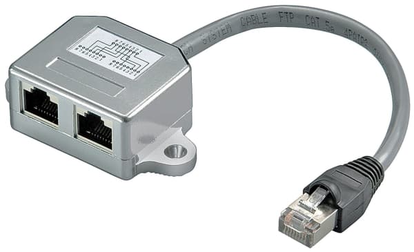 Goobay 68909, 0,15 m, Cat5, F/FTP (FFTP), RJ-45, 2 x RJ-45, Grå
