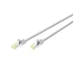 Miniatyrbilde 5 av 5: DIGITUS - Koblingskabel - RJ-45 (hann) til RJ-45 (hann) - 5 m - SFTP - CAT 6a - med støvel, halogenfri, formstøpt, uten hindringer - grå