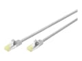 Miniatyrbilde 1 av 5: DIGITUS - Koblingskabel - RJ-45 (hann) til RJ-45 (hann) - 5 m - SFTP - CAT 6a - med støvel, halogenfri, formstøpt, uten hindringer - grå