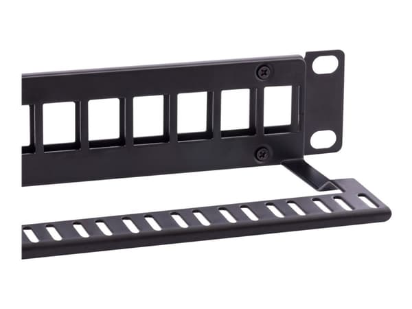 Netrack - Patch-panel - rackmontering - UTP - RJ-45 X 24 - svart - 19"