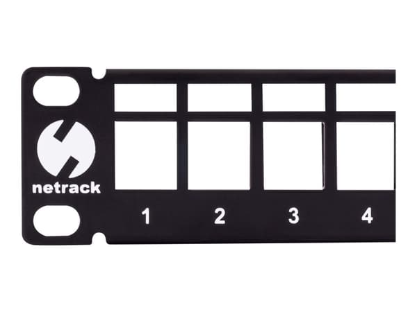 Netrack - Patch-panel - rackmontering - UTP - RJ-45 X 24 - svart - 19"