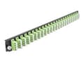 Miniatyrbild 1 av 3: Delock - Fiber-optic splice box rack mount panel - fram - LC MM X 24 - limegrön - 1U - 19"